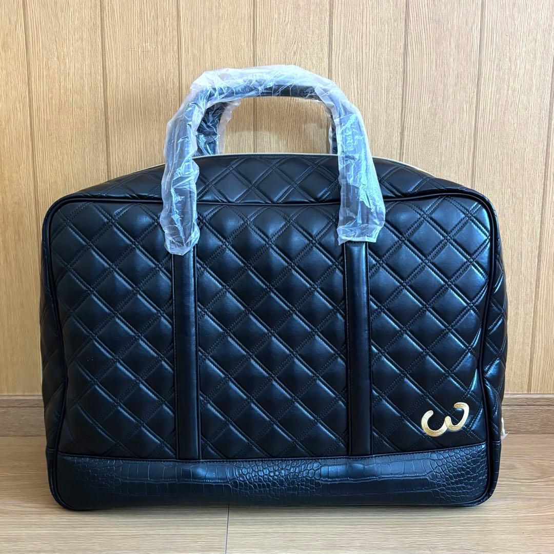 Waoww ワオ ボストンバッグ ロッカーバッグ 黒×金 新品未使用品