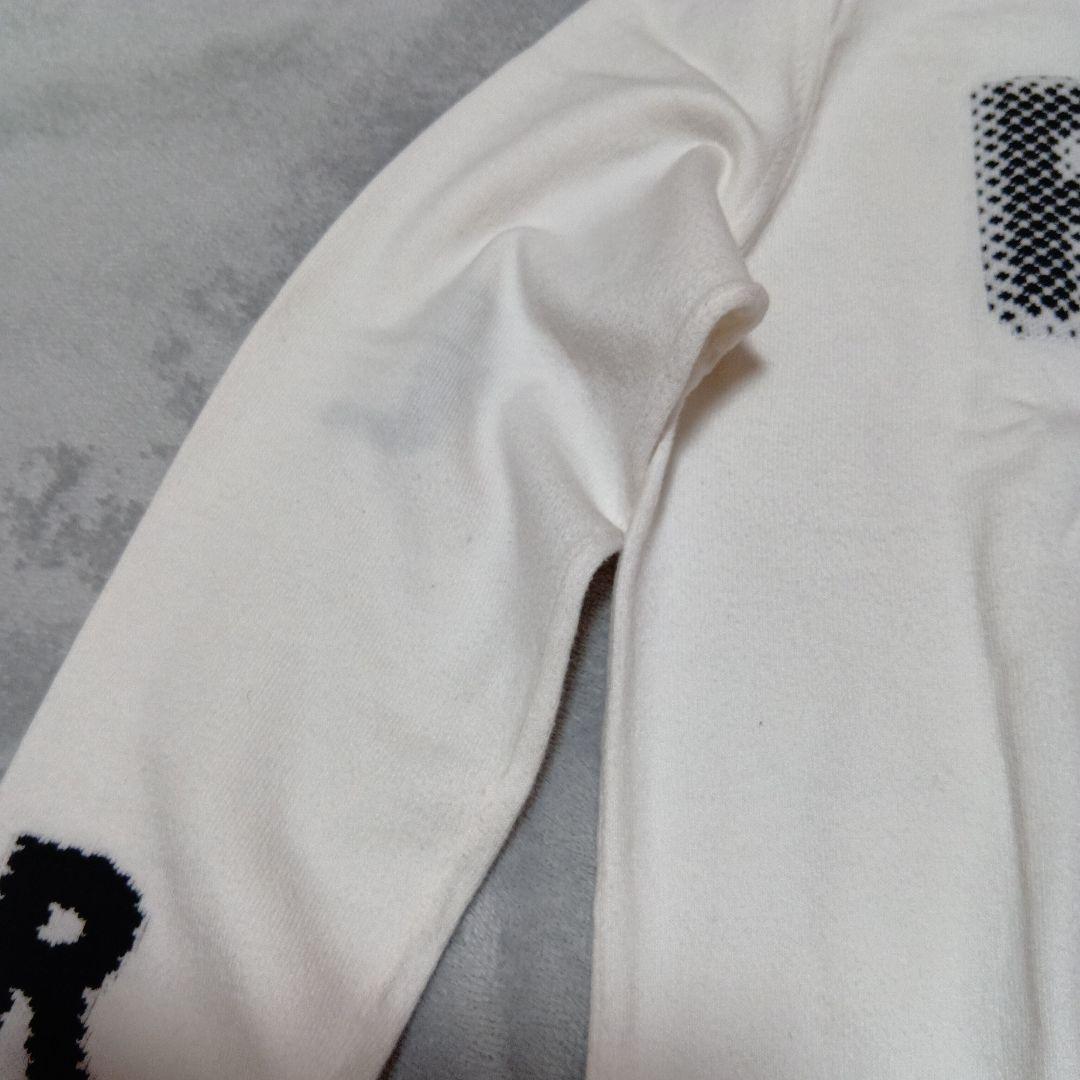 【美品】PEARLY GATES カシミヤタッチコットンハイネックニット 白