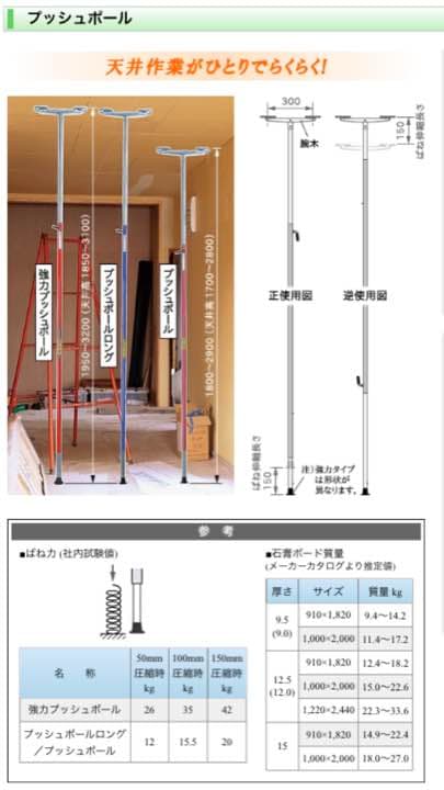 建築用☆プッシュポール中古