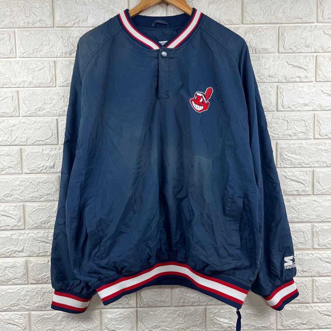 90s MLB インディアンズ STARTER 刺繍ロゴウォームアップジャケット