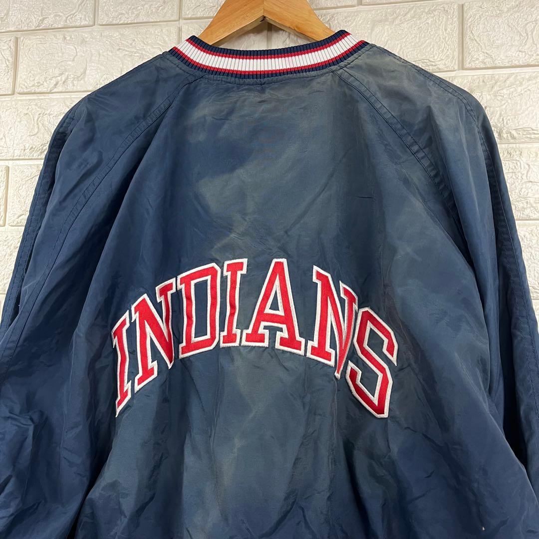 90s MLB インディアンズ STARTER 刺繍ロゴウォームアップジャケット