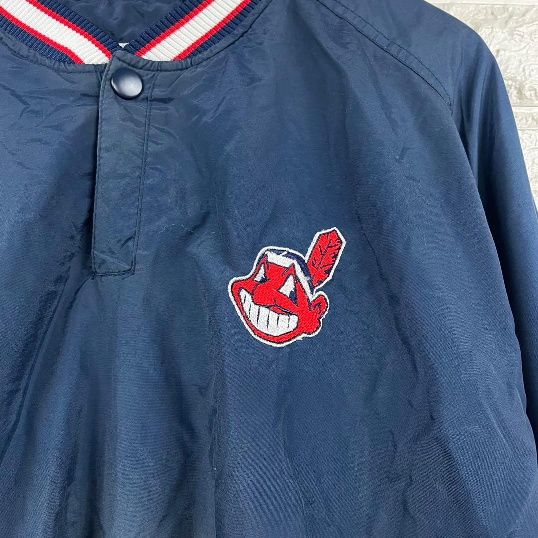 90s MLB インディアンズ STARTER 刺繍ロゴウォームアップジャケット
