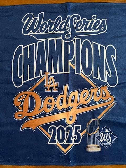 大谷翔平ドジャースWS優勝限定ロッカールーム用両面タオルUS限定販売