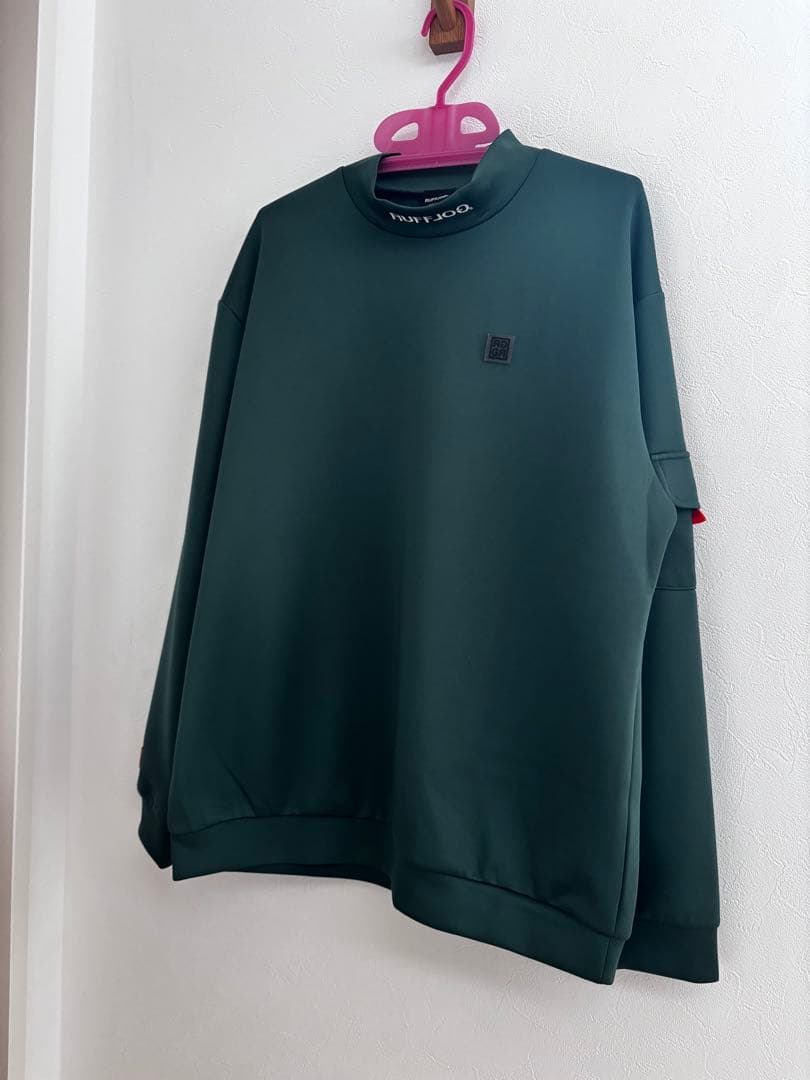 ラフロッグ　バックフレームロゴモックネックシャツ　Lサイズ