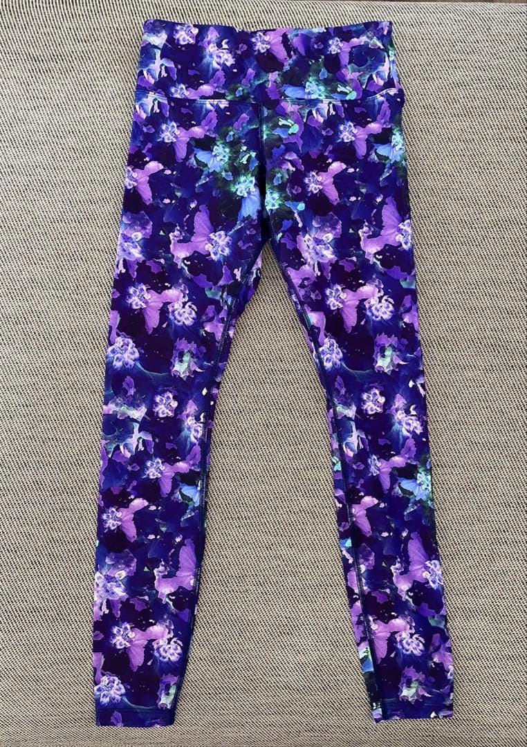 LORNAJ ANEローナジェーン ヨガウェアセットXS 紫花柄※ブラパッド無し