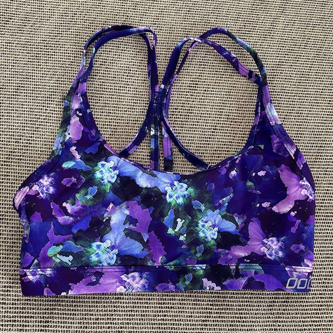 LORNAJ ANEローナジェーン ヨガウェアセットXS 紫花柄※ブラパッド無し