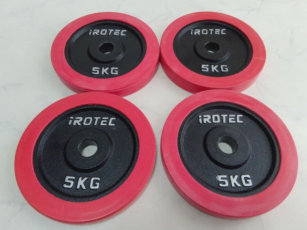 アイロテック iROTEC ラバー ダンベル 5kg×4=20kg 28mm ⑤