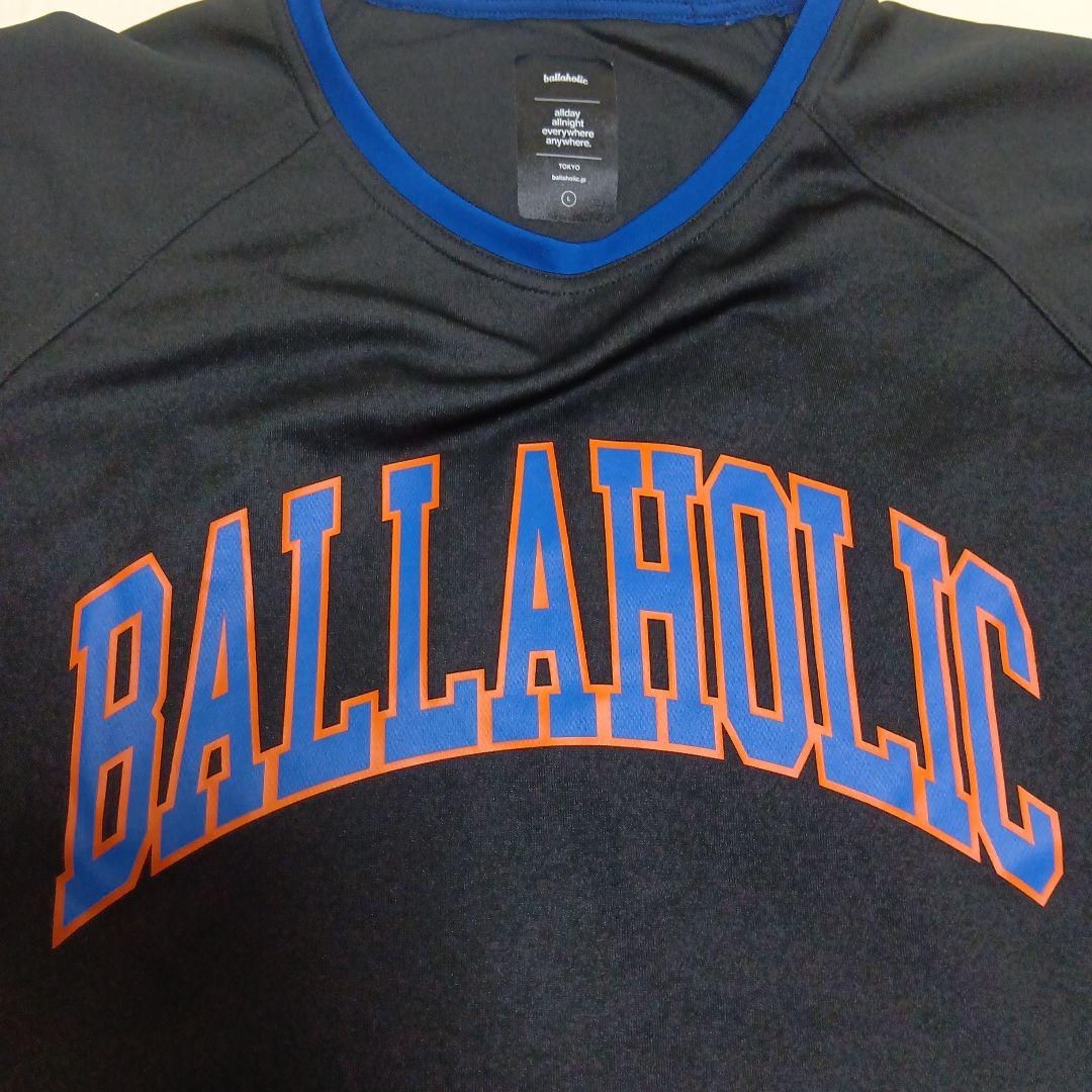 ballaholic college logo cool tee サイズL