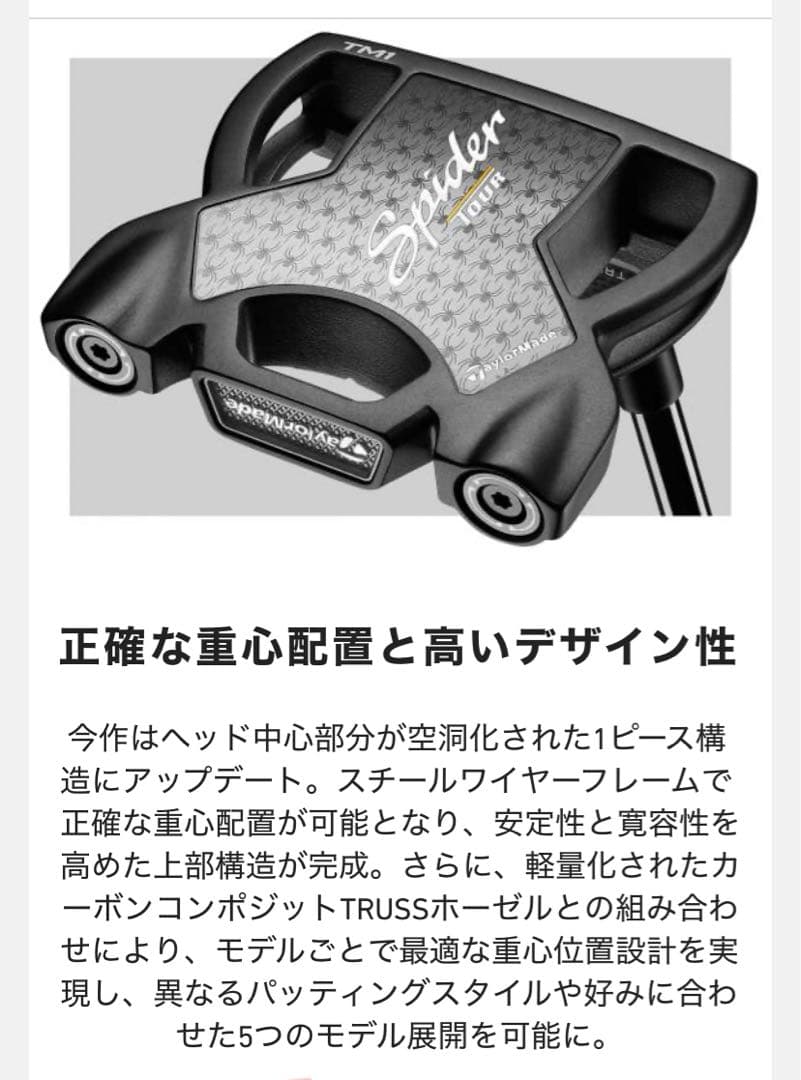 TaylorMade Spider Tour パター　スパイダーツアーTM1