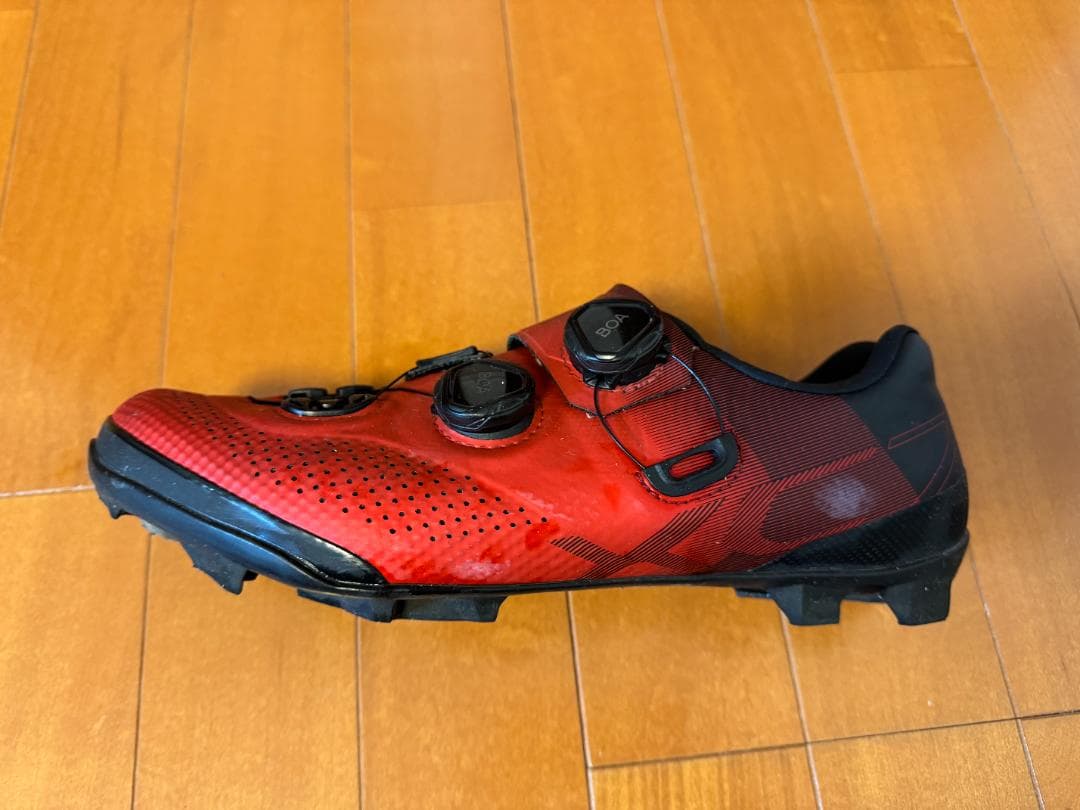 シマノ SH-XC702 SPDシューズ 26.5cm ワイド 赤 BOA 美品