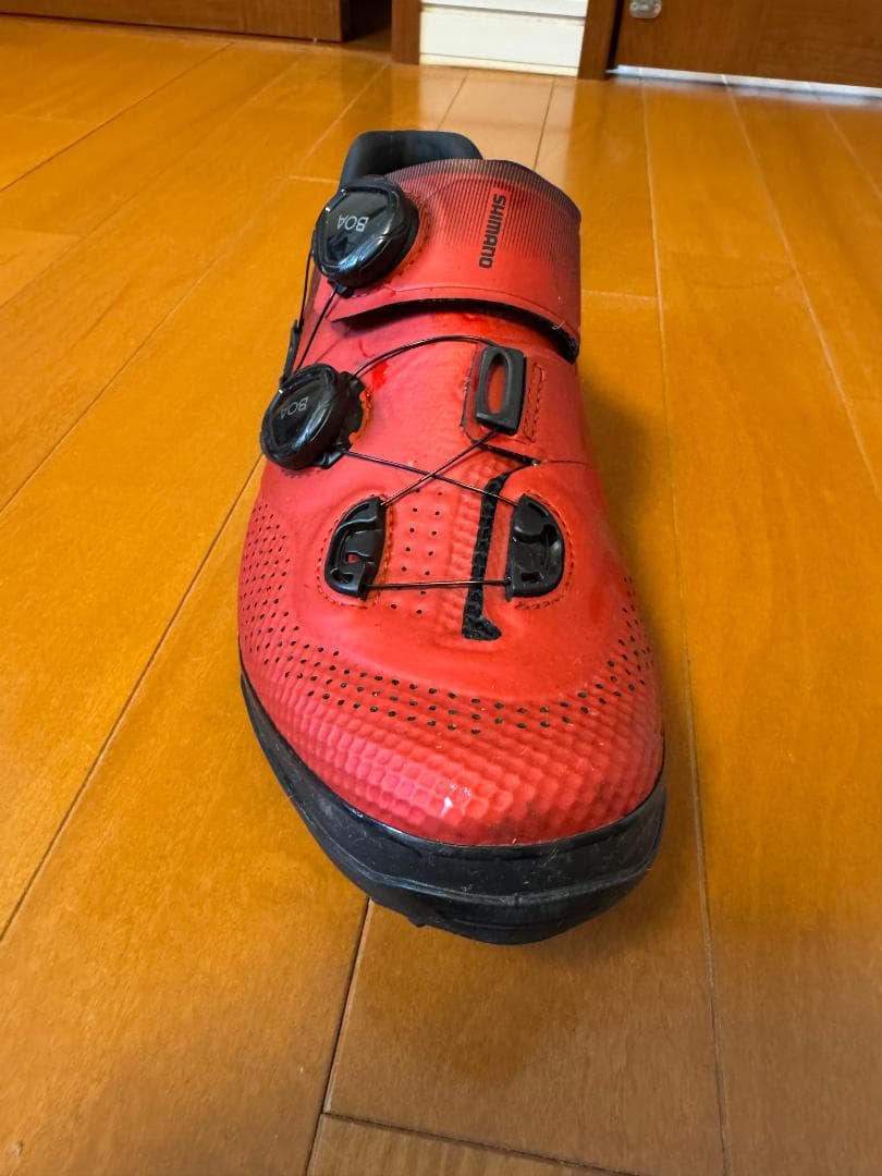 シマノ SH-XC702 SPDシューズ 26.5cm ワイド 赤 BOA 美品