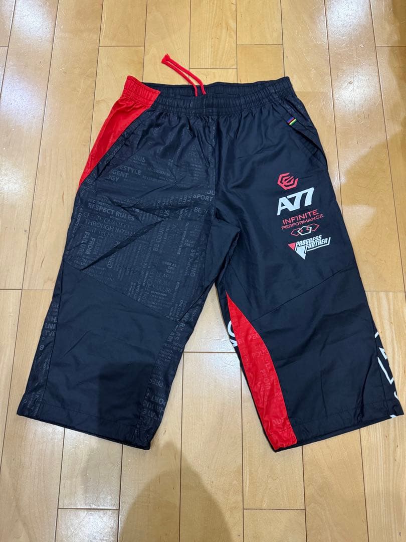 asics AT7 ウィンドブレーカー 上下セット Lサイズ 黒/赤