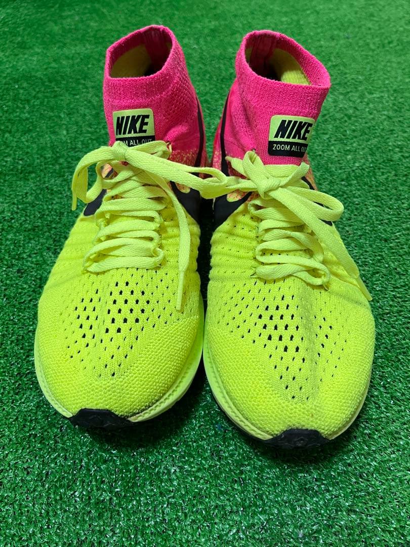 ナイキ　zoom allout flyknit streak イエロー　ピンク