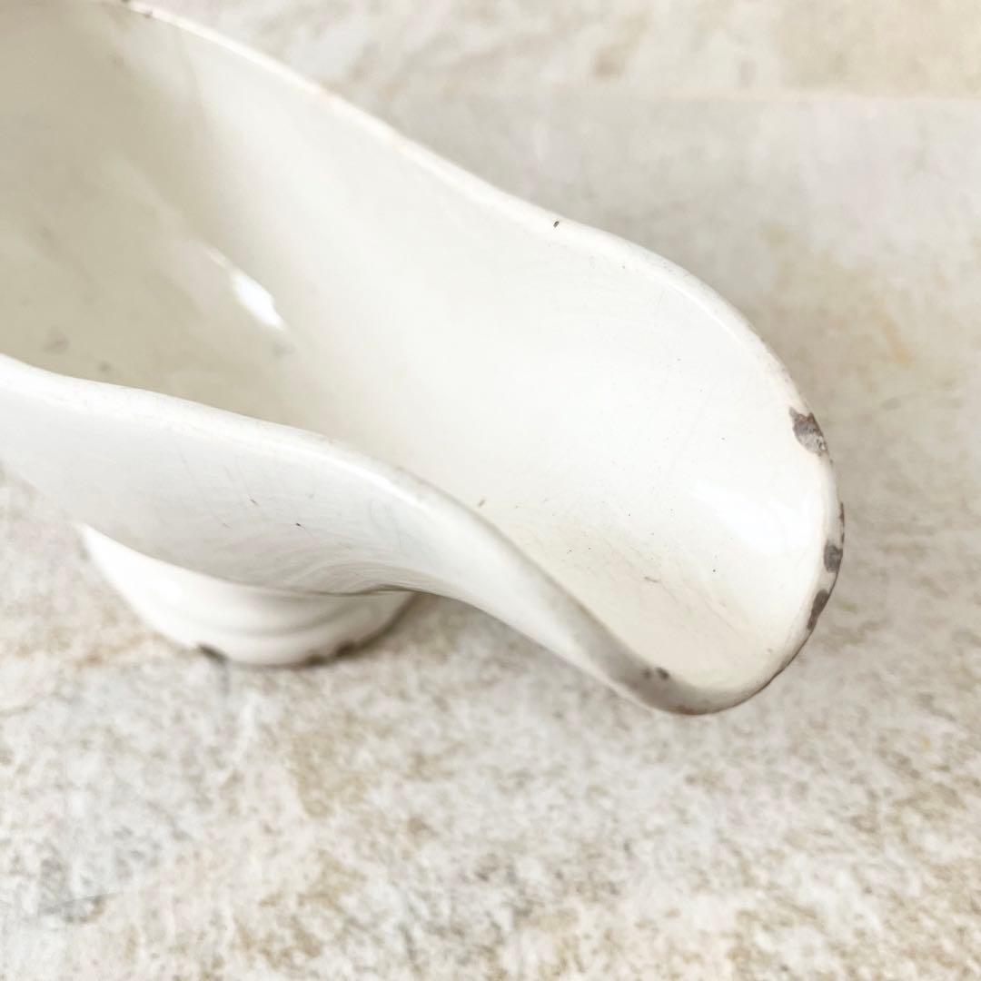 【訳あり品】フランスアンティーク　ソーシエール　白鳥