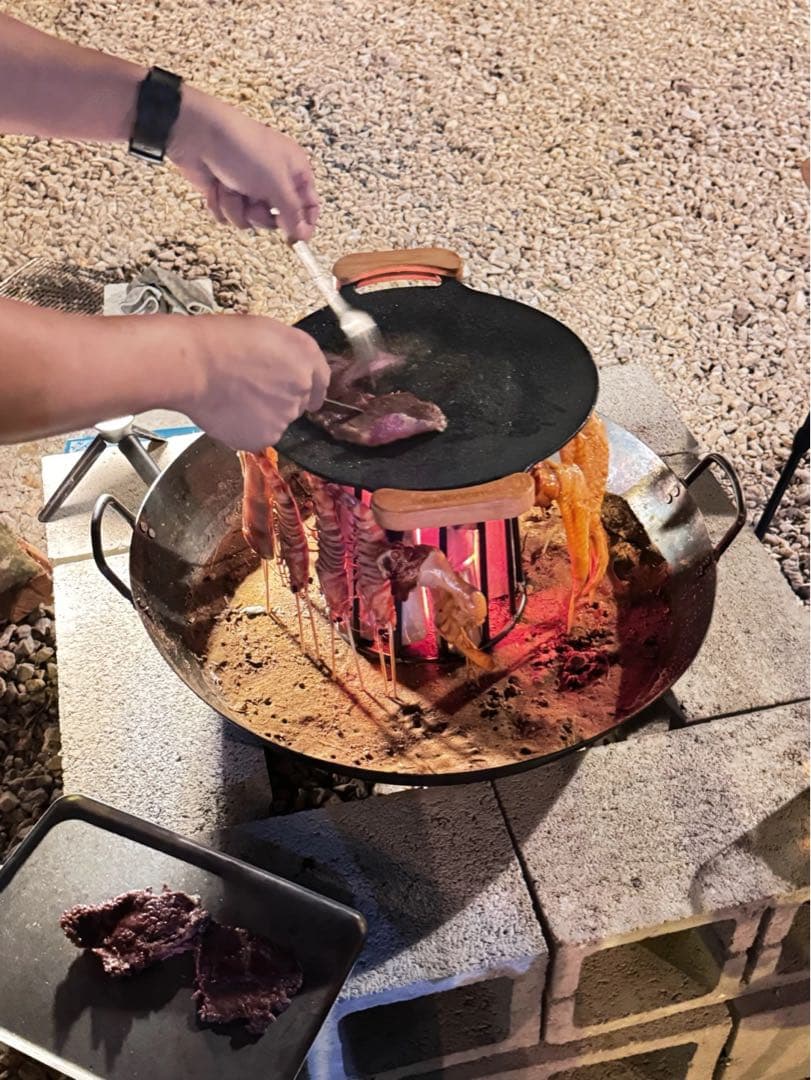 原始焼きスタンド 炉端焼き 五徳 魚焼き 枠囲炉裏　火鉢4つ