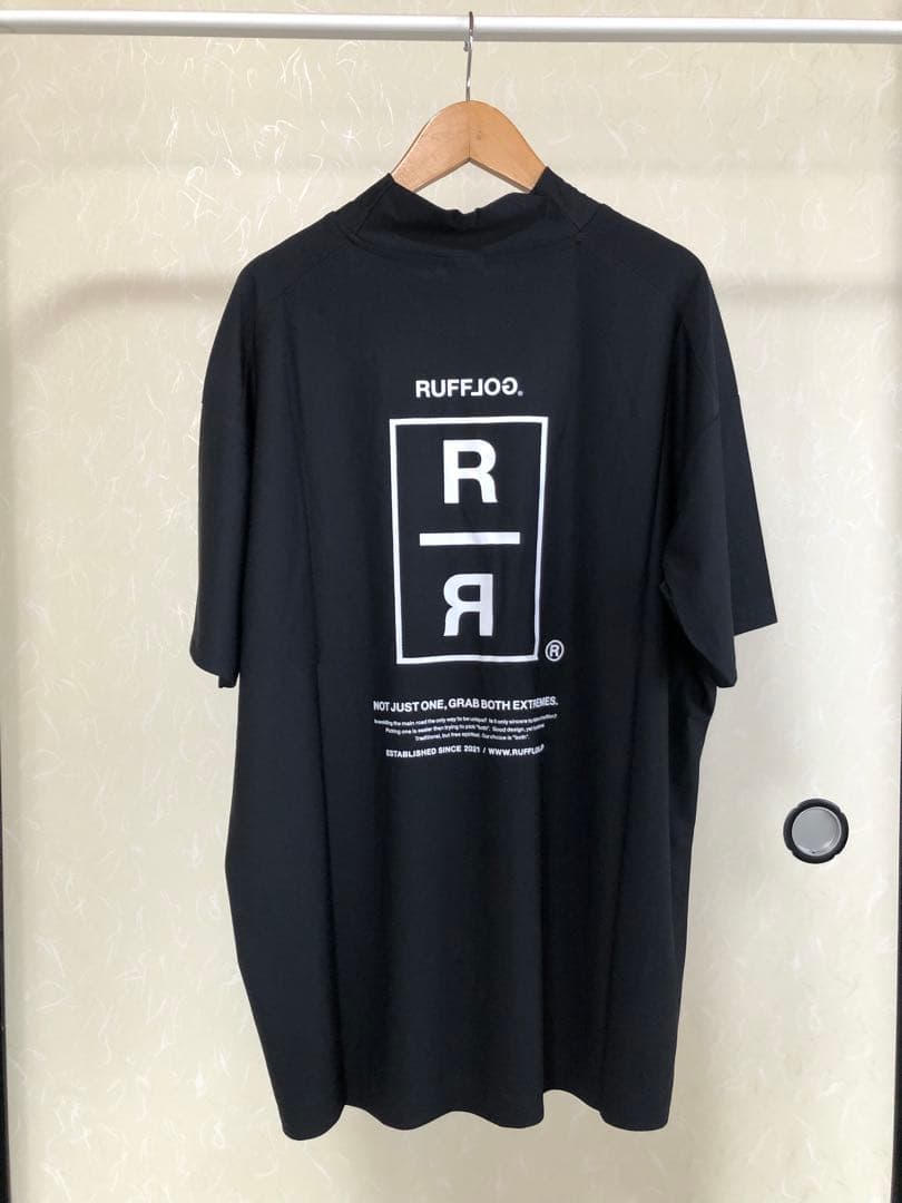 レディースウェア RUFFLOG R&R LOGO MOCK NECK SHIRTS BLACK