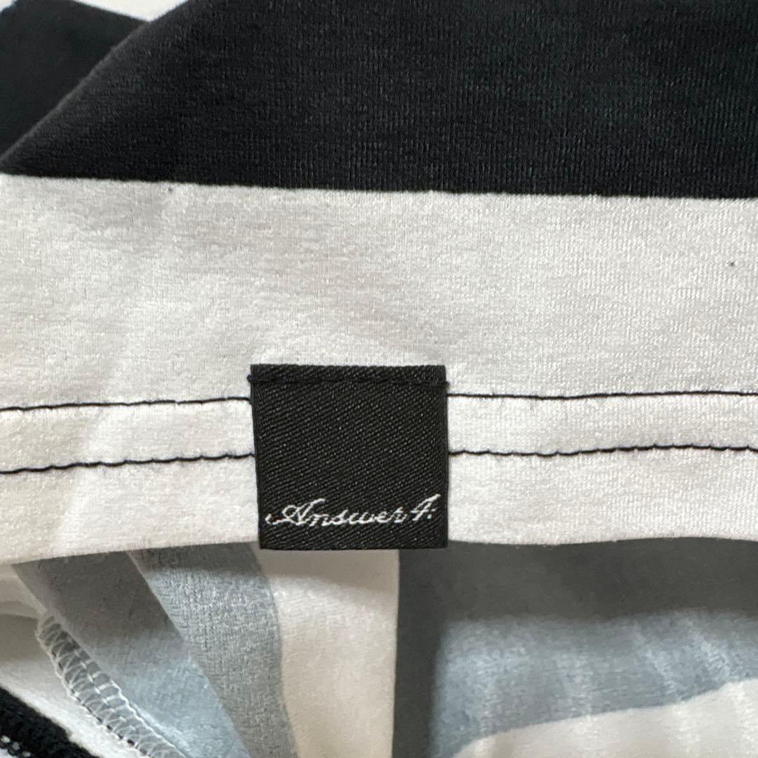 ANSWER4 Striped Tshirtsアンサーフォー ストライプＴシャツ