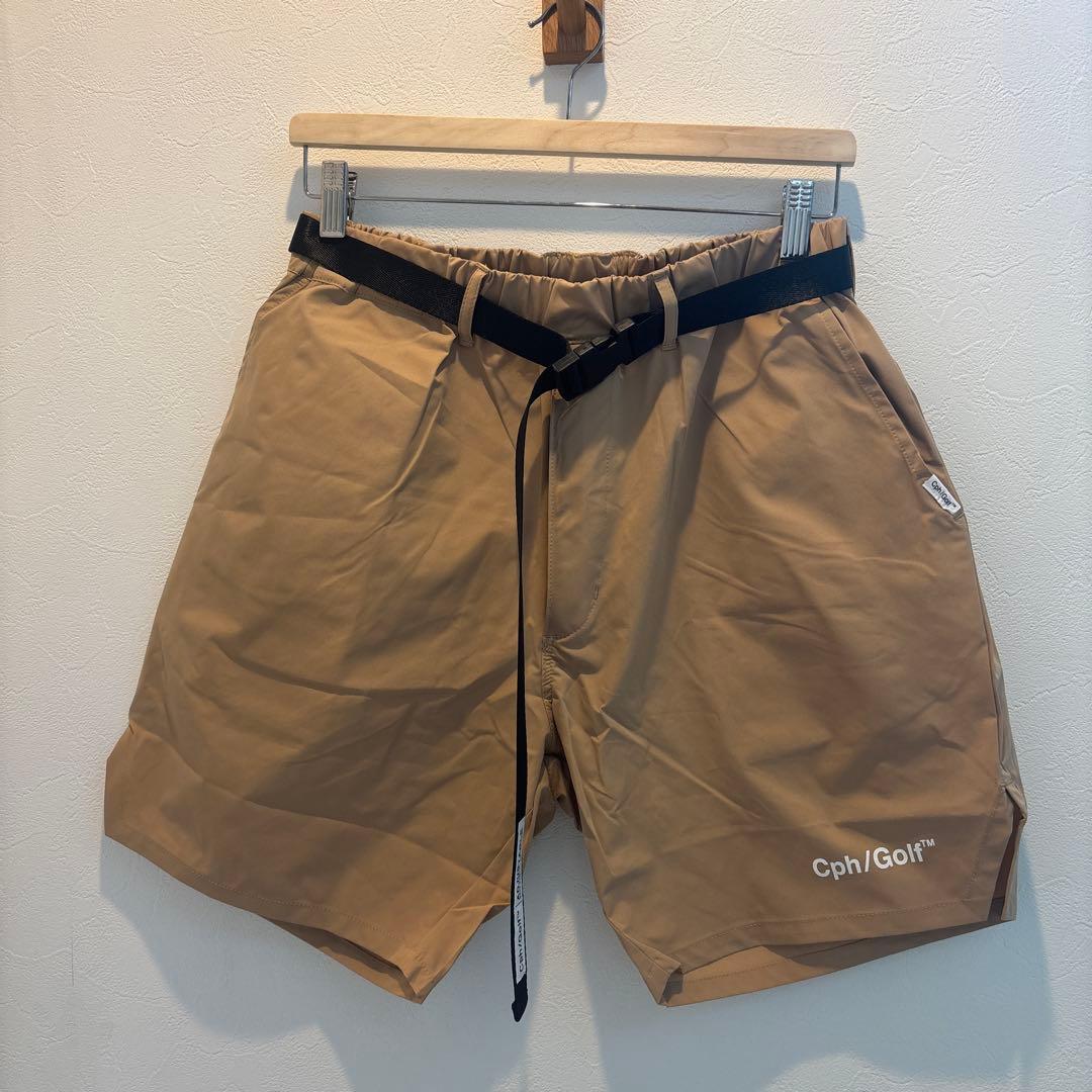 Cph/Golf ベージュショートパンツ ウエストベルト付き