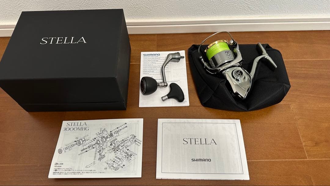 SHIMANO 18STELLA 3000MHG +スタジオオーシャンマークノブ