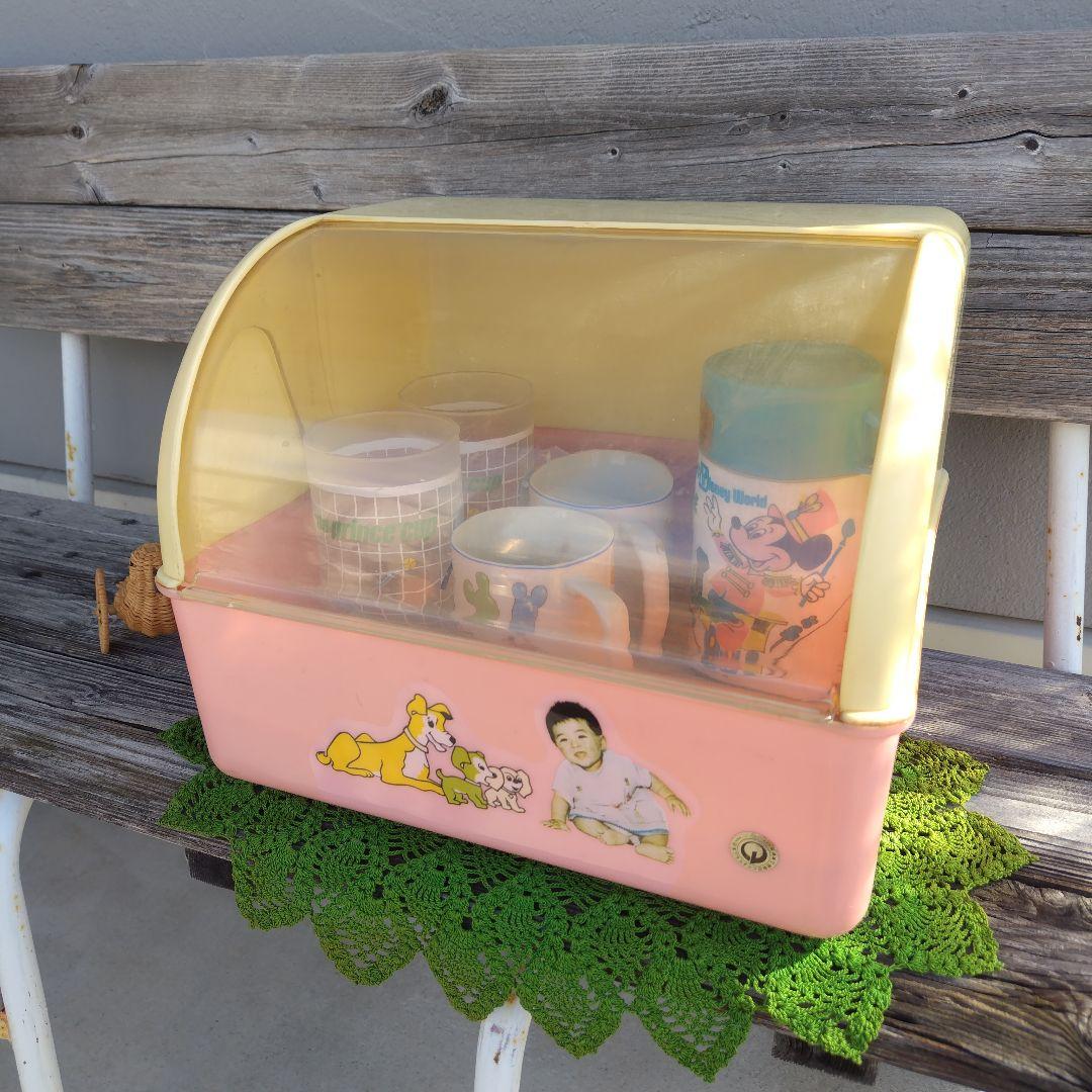 当時物 昭和レトロ ベビー用品 フードストッカー パンケース 収納 調味料入れ