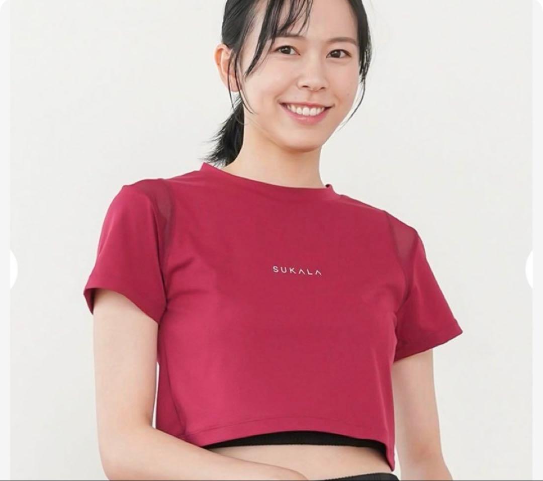 SUKALA アクティブ クロップドTee M コッパーレッド