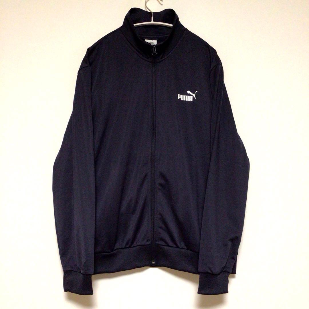 ほぼ未使用 PUMA ワンポイント セットアップジャージ 紺 L メンズ