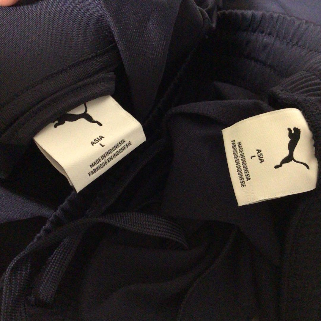 ほぼ未使用 PUMA ワンポイント セットアップジャージ 紺 L メンズ