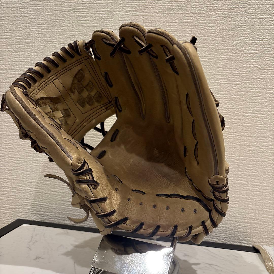 【子供用】ベージュ 編み込みデザイン 野球グローブ