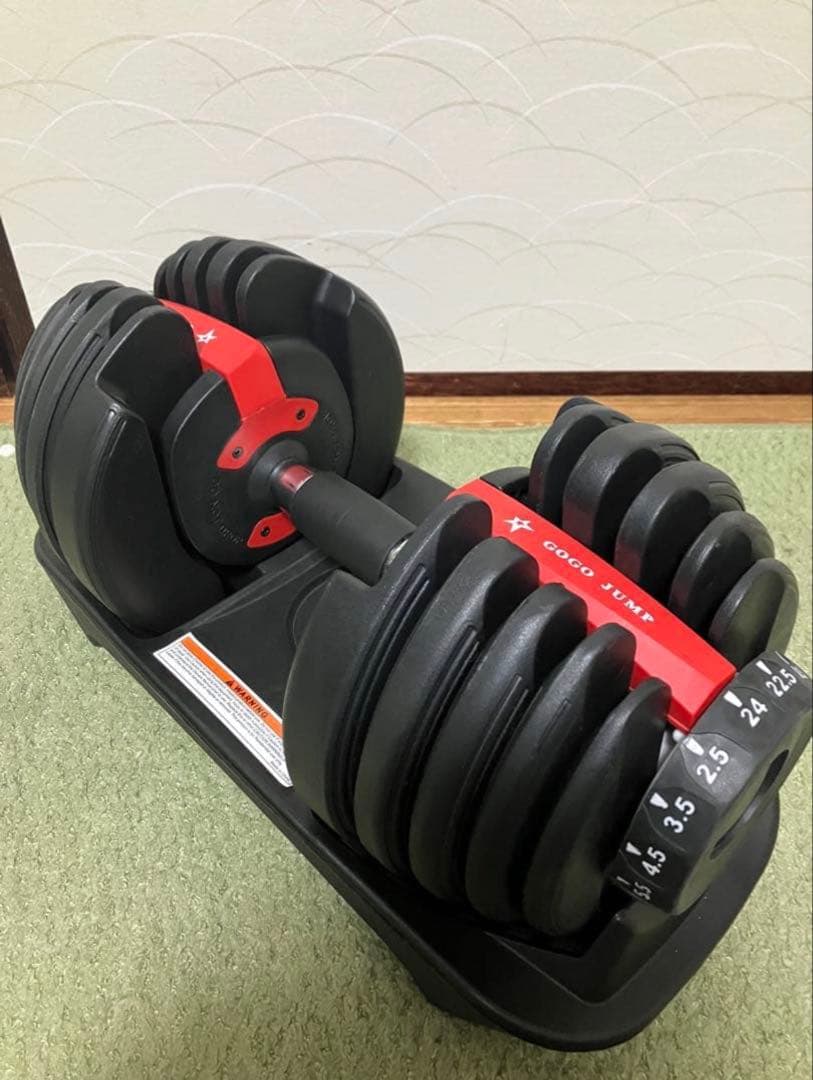 送料込♪美品！最大2.5kg-24kg可変式 ダンベル ダイヤル式♪
