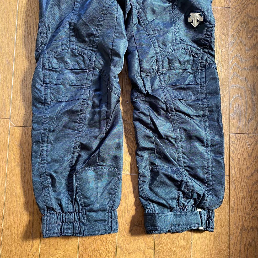 DESCENTE スキーウェアメンズ ブラック ビブパンツ サスペンダー