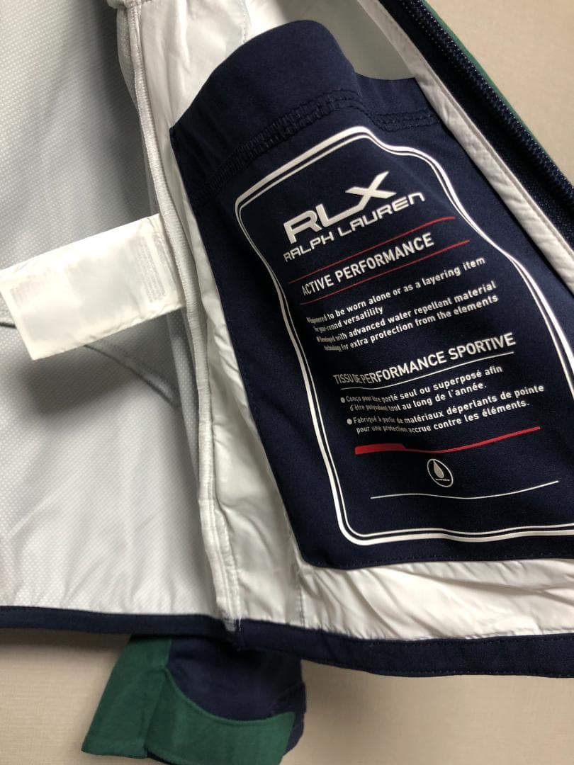 未使用 RLX カラーブロックパッカブルジャケット XS S 紺