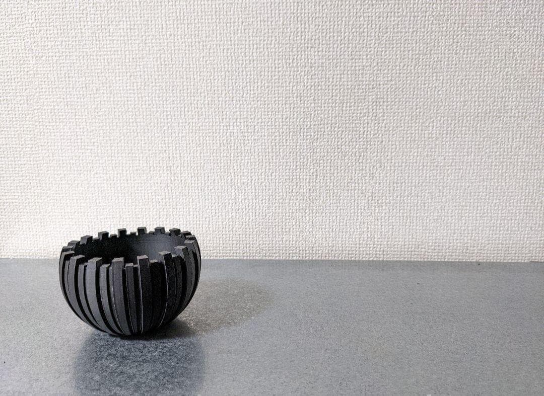 3Dプリンター鉢 作家鉢 モダン シンプル ミニマル 無機質 シック 北欧 5号