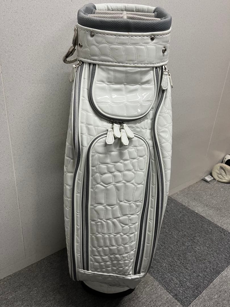 美品 オウル OWL 合成皮革 白 キャディバッグ