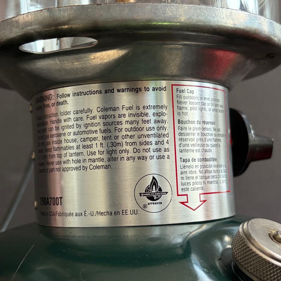 Coleman 290a ランタン ケース付き 95年10月 中古