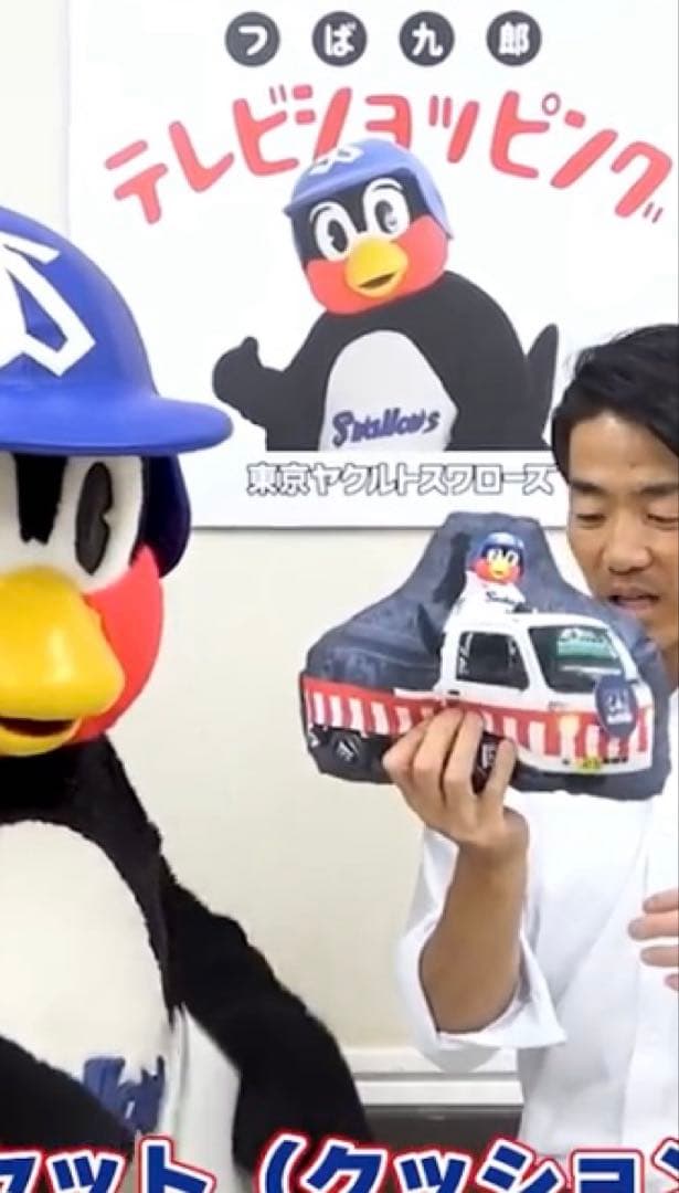 つば九郎 30周年記念 ダイカットクッション〔トラックつば九郎〕
