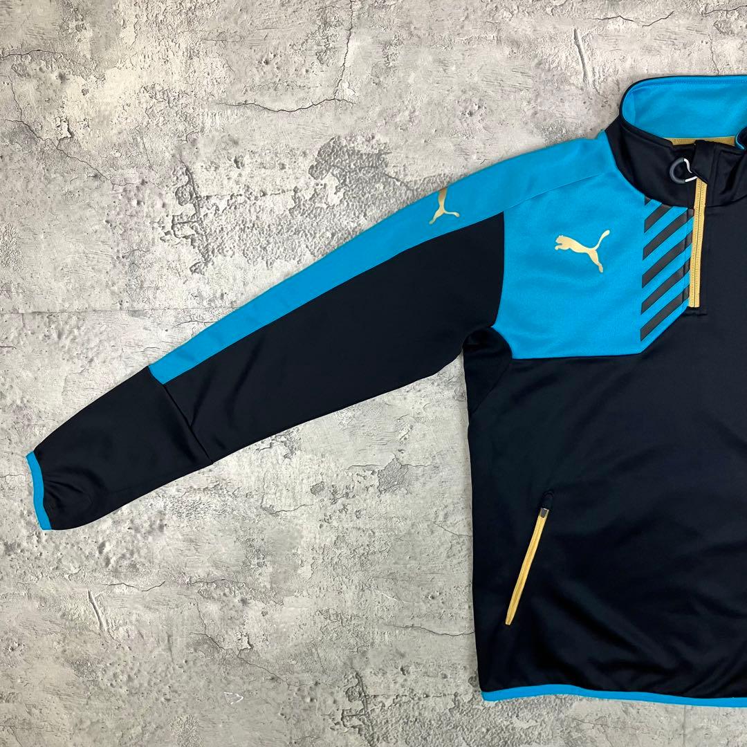PUMA アーセナルFC 長袖トレーニングトップ 1/4ジップ 古着 ブラック