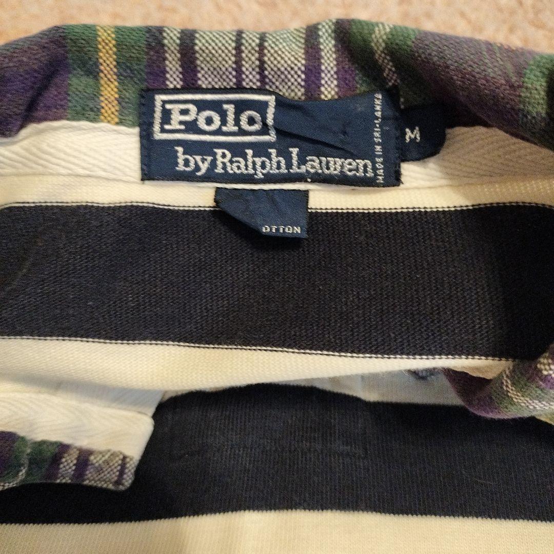 Polo Ralph Lauren ネイビー、ホワイト ラガーシャツ M