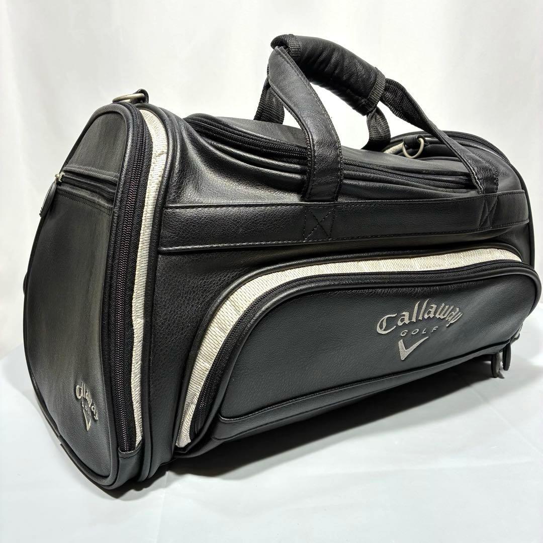 Callaway 2way ボストンバッグ ゴルフ 大容量 シューズ収納付 黒