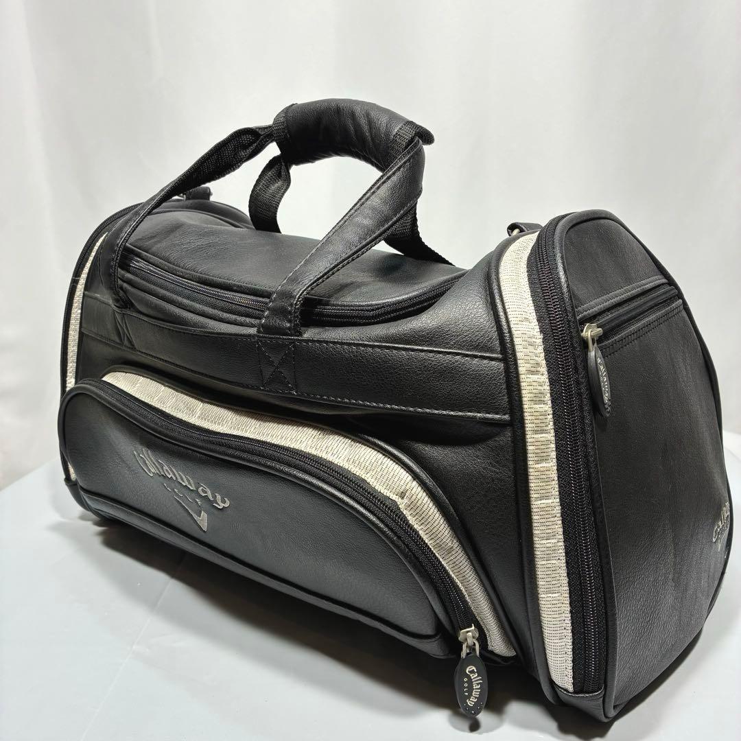 Callaway 2way ボストンバッグ ゴルフ 大容量 シューズ収納付 黒