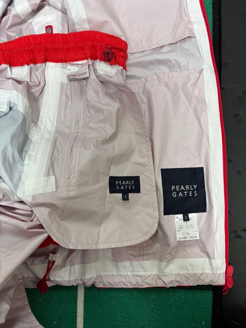 パーリーゲイツ　PEARLY GATES レインウェア　上下　ハット付きオレンジ