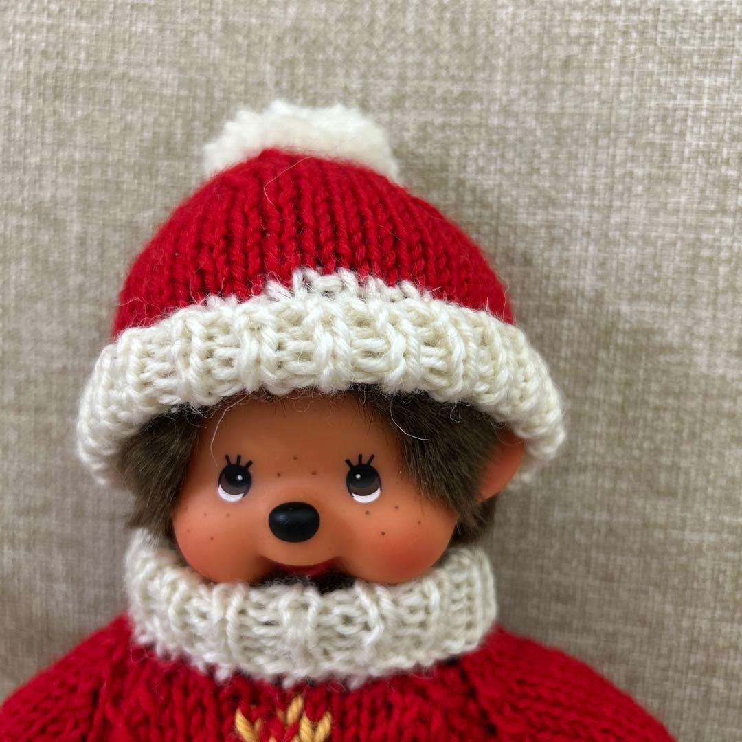モンチッチ　クリスマス　赤セーター　ニット帽　タグ付き