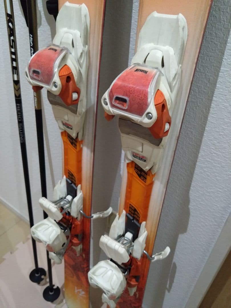 スキー板　149cm　ケーツー　ストック　セット