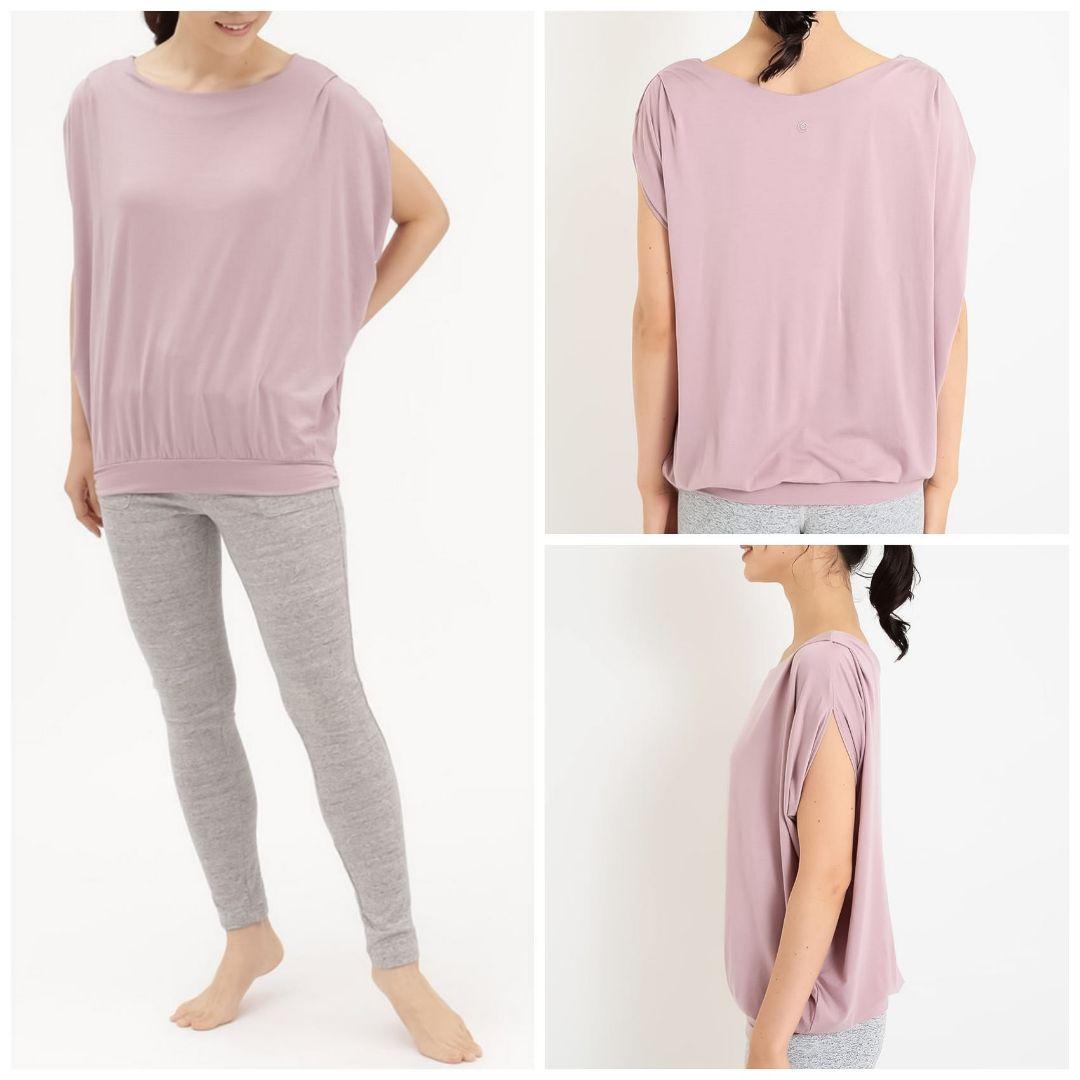 suria カップ付きトップス ヘムフィット ＊ ヨガウェア ダンス Tシャツ