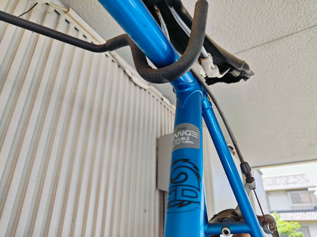 パナソニック クロモリ 青いスポーツサイクル Shimano 3段変速
