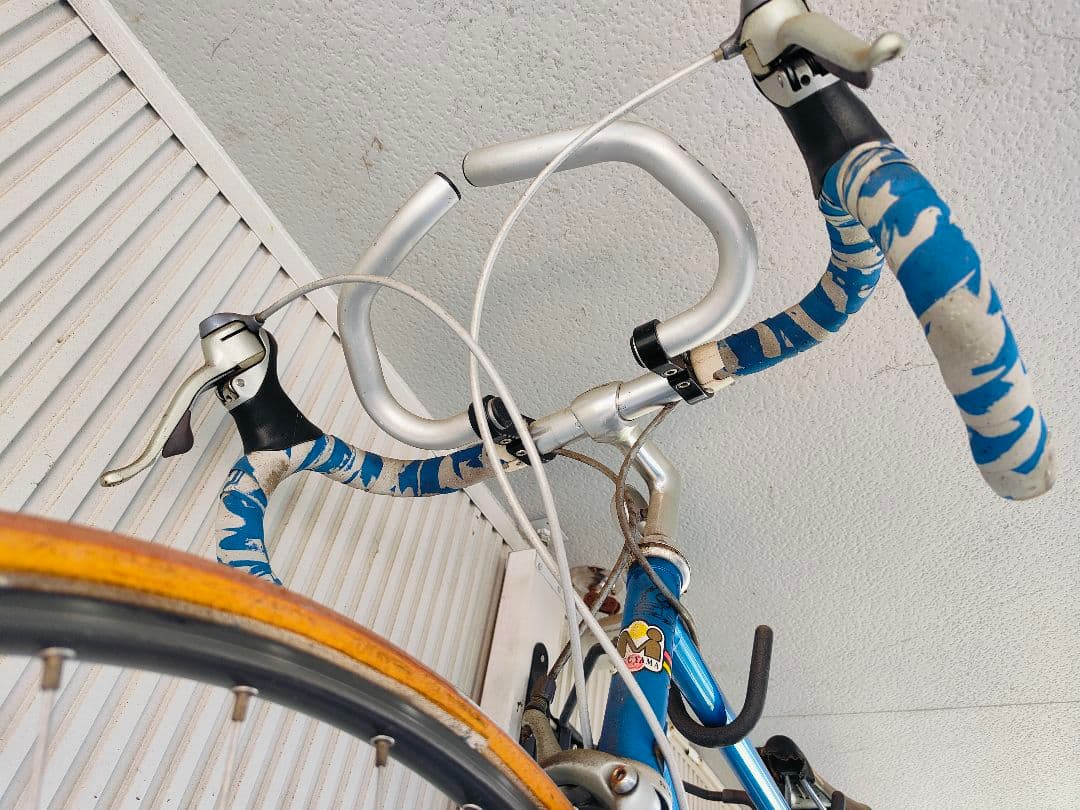 パナソニック クロモリ 青いスポーツサイクル Shimano 3段変速