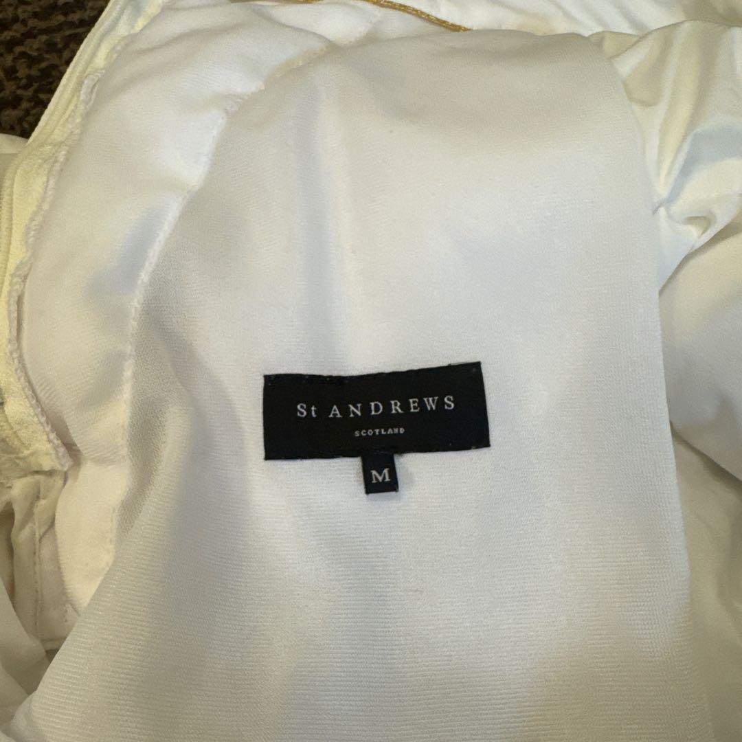 美品‼️暖かい‼️St ANDREWS ホワイト 中綿スカート