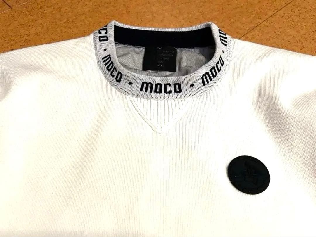 【MOCO】秋冬人気ロゴネーム 蓄熱×防風 長袖ゴルフニットブルゾンセーター50