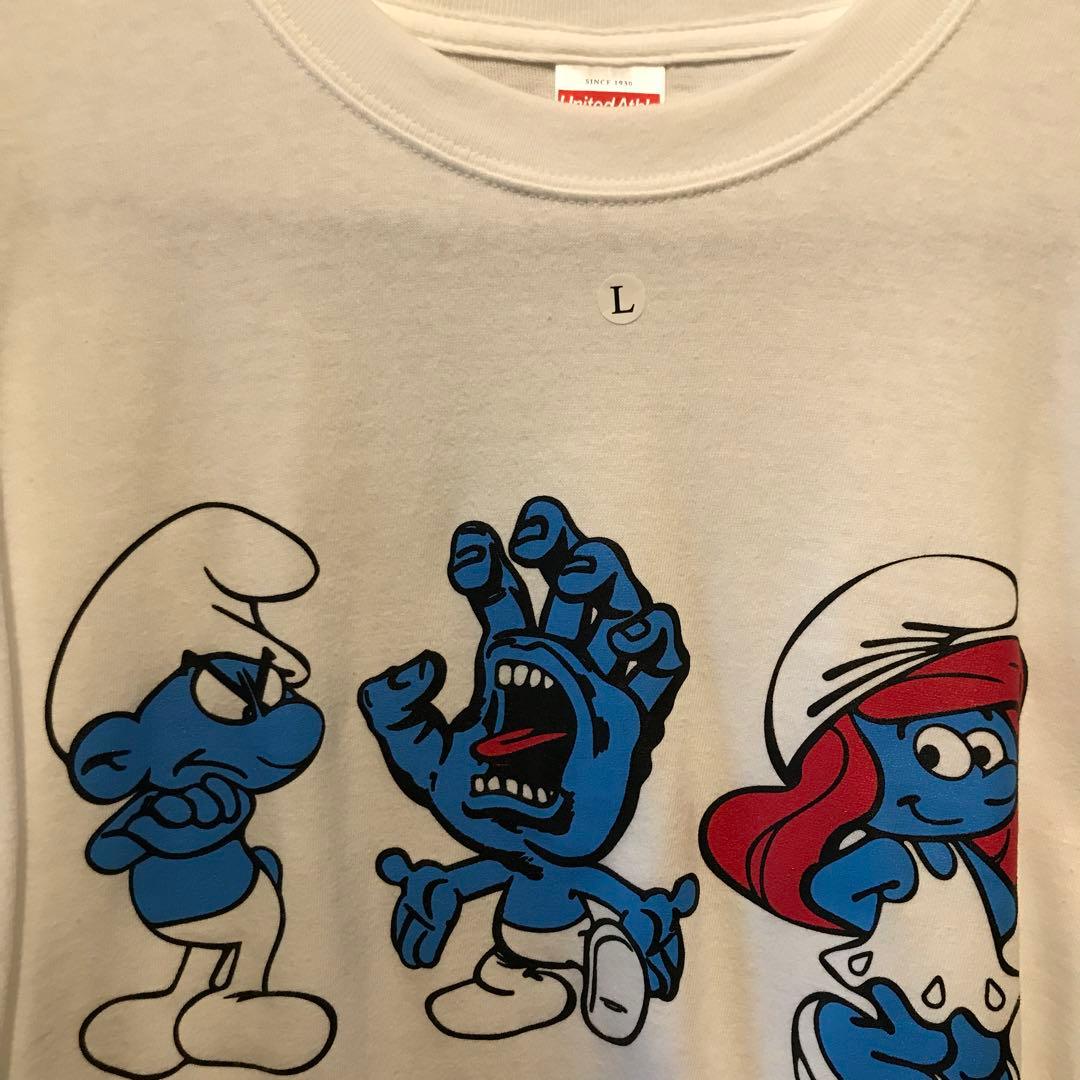 スクリーミングハンド　スマーフ　パロディーTシャツ　Lサイズ
