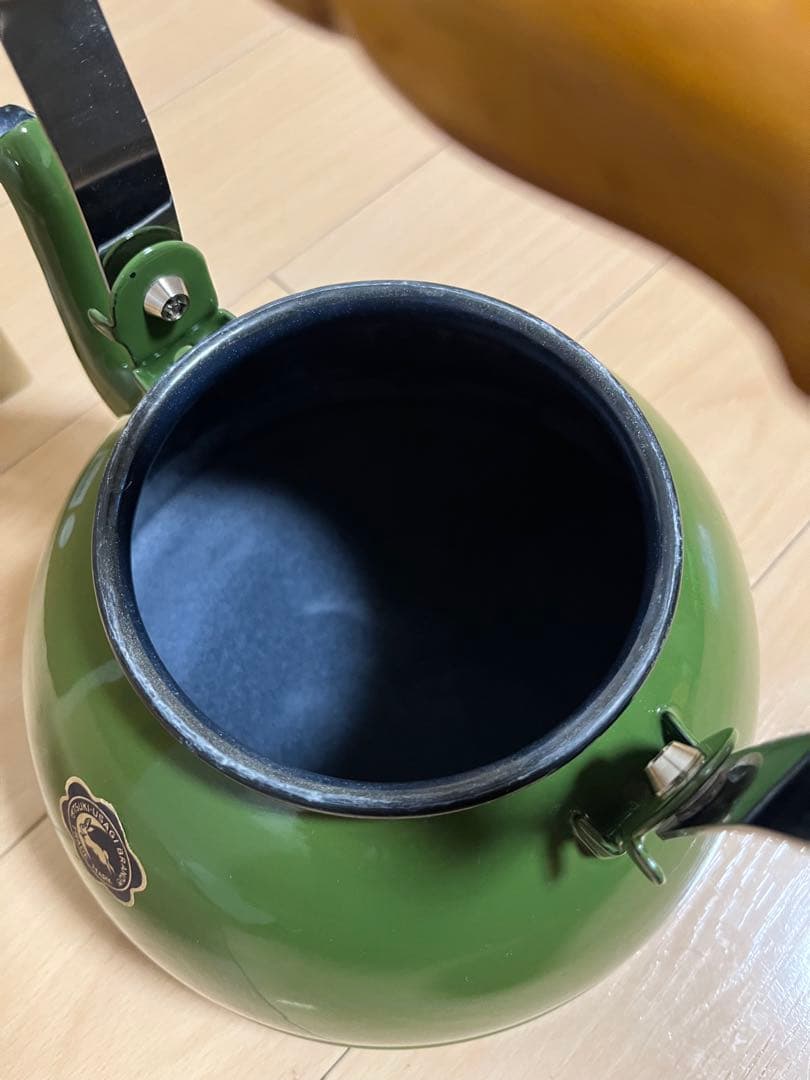 月兎印 ケトル 2.2L グリーン　野田琺瑯