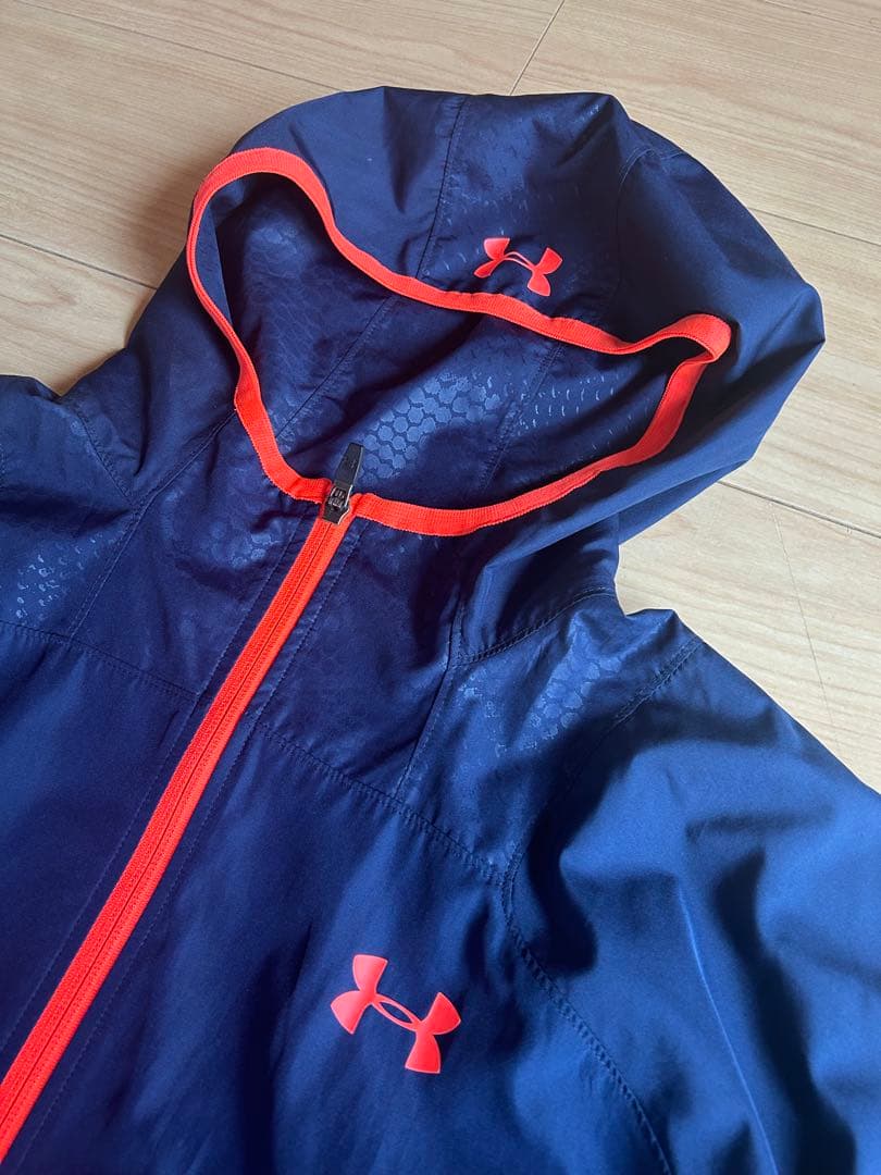 UNDER ARMOUR ウィンドブレーカー ネイビー/オレンジ